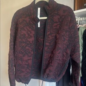 Women's Burgundy and Black Jacket